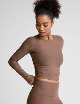 brown crop tank